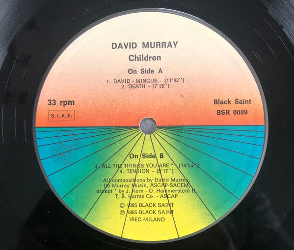 David Murray - Children (Vinyl, LP, Album) Very Good (VG) / Very Good Plus (VG+)