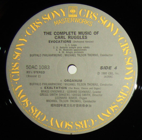 Carl Ruggles - The Complete Music Of Carl Ruggles (2xVinyl, LP, Stereo) Near Mint (NM or M-) / Very Good Plus (VG+)