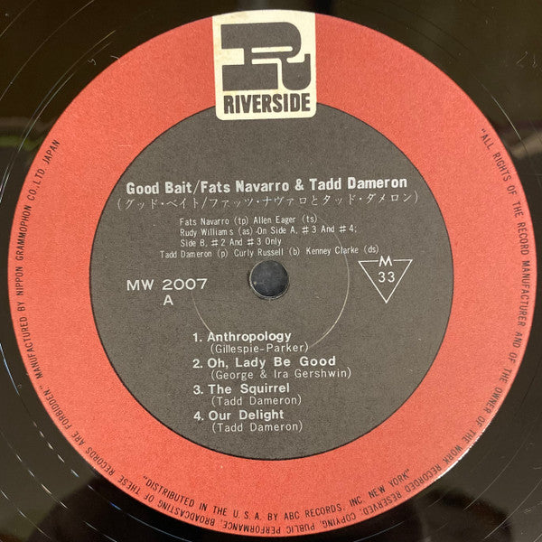 Fats Navarro - Good Bait (Vinyl, LP, Album, Reissue, Mono) Very Good Plus (VG+) / Very Good (VG)