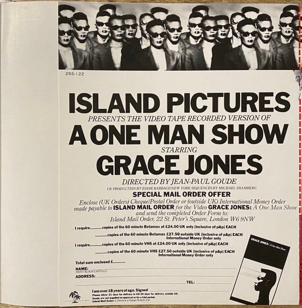 Grace Jones - Living My Life (Vinyl, LP, Album, Promo) Very Good Plus (VG+) / Very Good (VG)