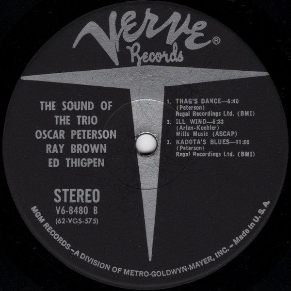 Oscar Peterson - The Sound Of The Trio (Vinyl, LP, Album, Stereo) Very Good (VG) / Good Plus (G+)
