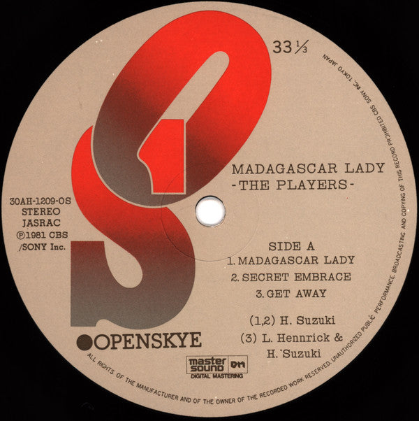 The Players - Madagascar Lady (Vinyl, LP, Album, Stereo) Very Good (VG) / Very Good (VG)