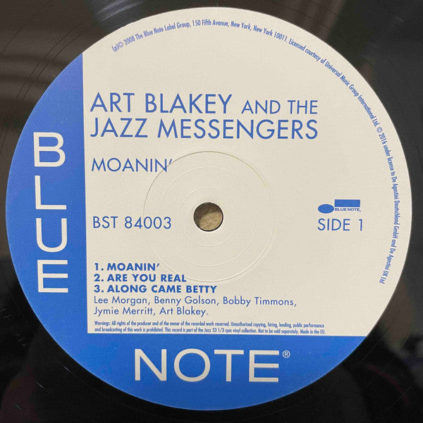 Art Blakey & The Jazz Messengers - Moanin' (Vinyl, LP, Album, Reiss...