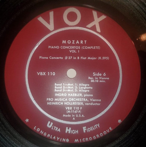 Wolfgang Amadeus Mozart - Concertos For Piano & Orchestra (Complete): Vol. 1 (Concerto Nos. 22 Through 27) (3xVinyl, Box Set, LP, Compilation, Mono) Very Good (VG) / Very Good (VG)