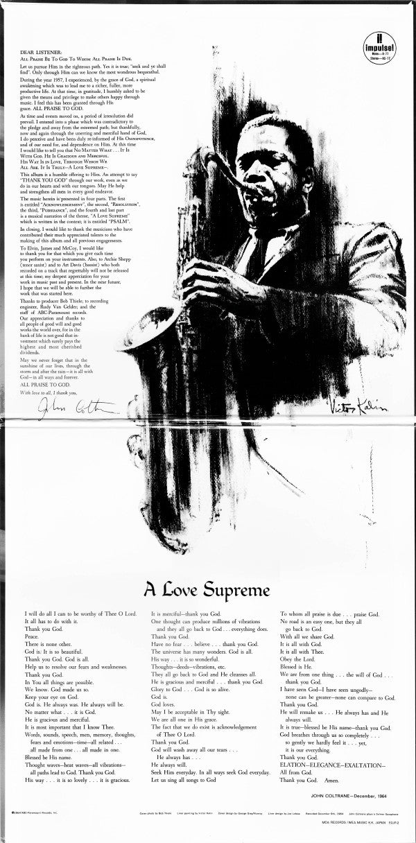 John Coltrane - A Love Supreme (Vinyl, LP, Album, Reissue, Stereo)