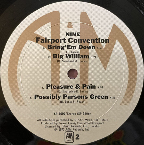 Fairport Convention - Nine (Vinyl, LP, Album, Stereo) Very Good Plus (VG+) / Very Good (VG)