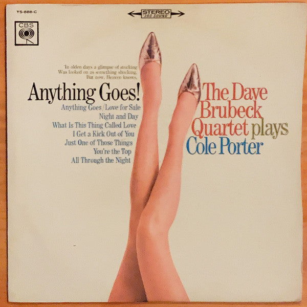 The Dave Brubeck Quartet - Anything Goes! The Dave Brubeck Quartet Plays Cole Porter (Vinyl, LP, Album, Stereo) Very Good (VG) / Good Plus (G+)