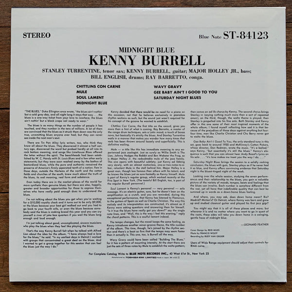 Kenny Burrell - Midnight Blue (Vinyl, LP, Album, Reissue, Stereo)