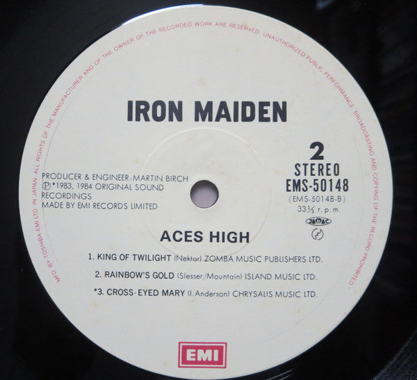Iron Maiden - Aces High (Vinyl, 12", 33 ⅓ RPM, Mini-Album, Maxi-Single, Stereo) Near Mint (NM or M-) / Near Mint (NM or M-)