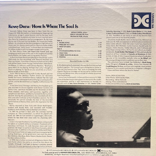 Kenny Drew - Home Is Where The Soul Is (Vinyl, LP, Album)