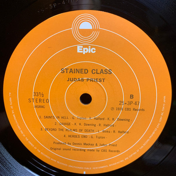 Judas Priest - Stained Class (Vinyl, LP, Album, Reissue, Stereo) Very Good Plus (VG+) / Very Good (VG)