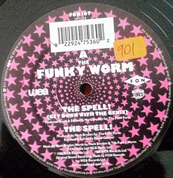 Funky Worm - The Spell! (Get Down With The Genie) (Vinyl, 12", 45 RPM) Very Good Plus (VG+) / Very Good (VG)