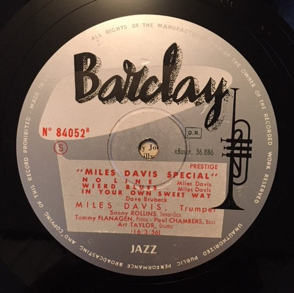 Miles Davis - Miles Davis Special (Vinyl, LP, Album, Mono) Good Plus (G+) / Very Good (VG)