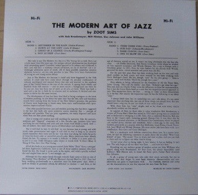 Zoot Sims - The Modern Art Of Jazz (Vinyl, LP, Album, Reissue, Mono)