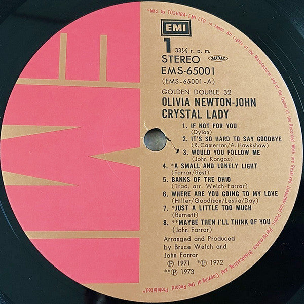 Olivia Newton-John - Crystal Lady (2xVinyl, LP, Compilation, Stereo) Very Good Plus (VG+) / Very Good Plus (VG+)
