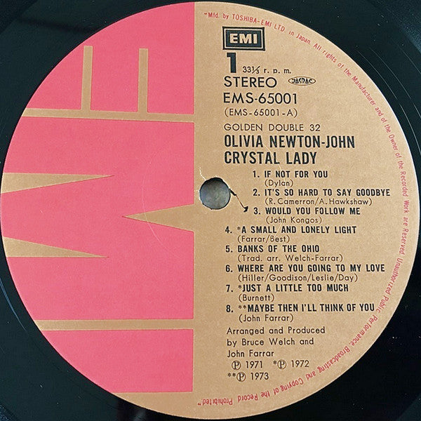 Olivia Newton-John - Crystal Lady (Vinyl, LP, Compilation, Stereo)
