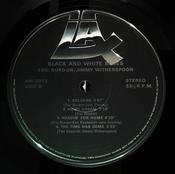 Eric Burdon - Black & White Blues (Vinyl, LP, Album, Reissue) Very Good Plus (VG+) / Very Good Plus (VG+)