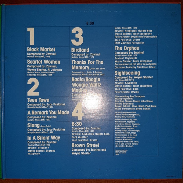 Weather Report - 8:30 (2xVinyl, LP, Album, Reissue) Very Good Plus (VG+) / Good Plus (G+)