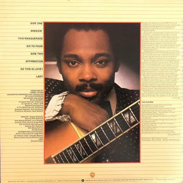 George Benson - Breezin' (Vinyl, LP, Album, Reissue) Good Plus (G+) / Good Plus (G+)