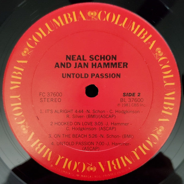 Schon & Hammer - Untold Passion (Vinyl, LP, Album) Very Good Plus (VG+) / Good Plus (G+)
