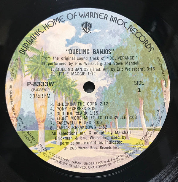 Eric Weissberg - Dueling Banjos From The Original Motion Picture Soundtrack Deliverance And Additional Music (Vinyl, LP, Album) Very Good Plus (VG+) / Very Good (VG)