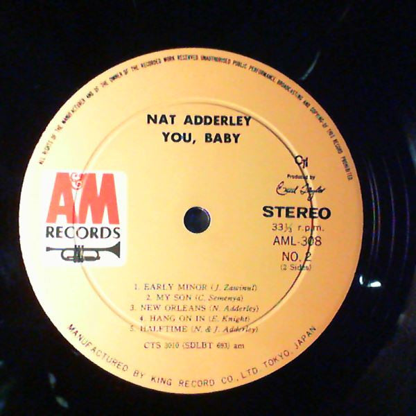 Nat Adderley - You, Baby (Vinyl, LP, Album, Stereo) Very Good (VG) / Very Good Plus (VG+)
