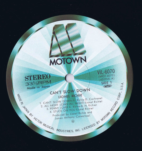 Lionel Richie - Can't Slow Down (Vinyl, LP, Album)
