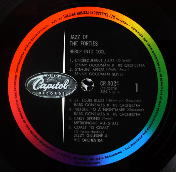 Various - Jazz Of The Forties (Volume 2) - Bebop Into Cool (Vinyl, LP, Compilation, Mono) Very Good (VG) / Very Good (VG)