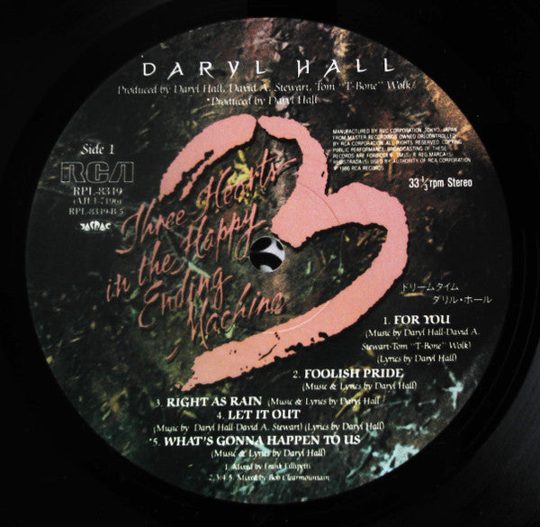 Daryl Hall - Three Hearts In The Happy Ending Machine (Vinyl, LP, Album) Very Good Plus (VG+) / Very Good (VG)