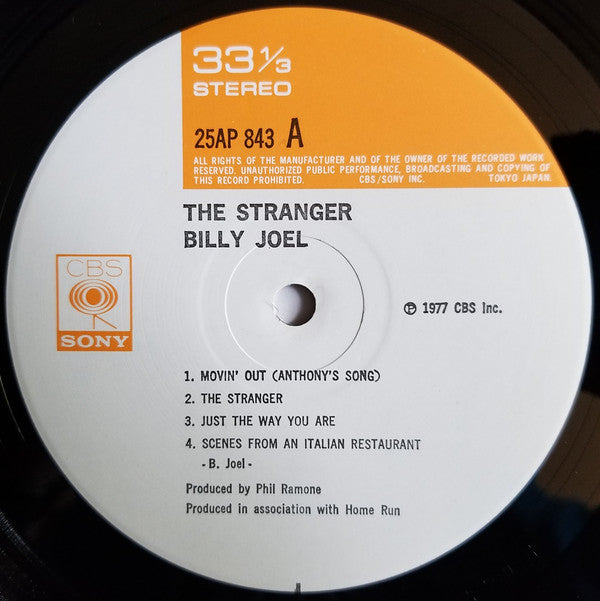 Billy Joel - The Stranger (Vinyl, LP, Album, Stereo)