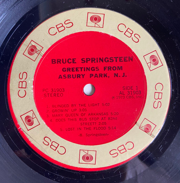 Bruce Springsteen - Greetings From Asbury Park, N.J. (Vinyl, LP, Album) Very Good Plus (VG+) / Very Good (VG)
