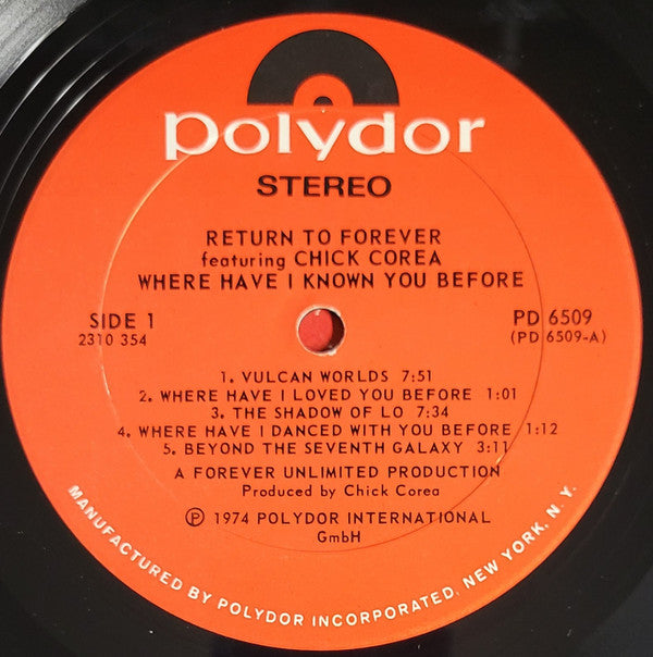 Return To Forever - Where Have I Known You Before (Vinyl, LP, Album) Near Mint (NM or M-) / Very Good Plus (VG+)