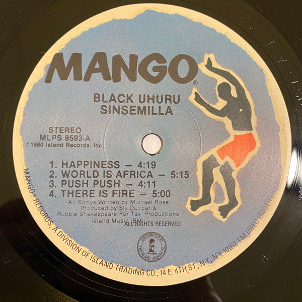 Black Uhuru - Sinsemilla (Vinyl, LP, Album) Very Good (VG) / Very Good (VG)