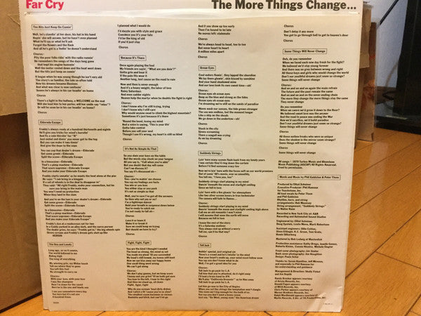 Far Cry (3) - The More Things Change... (Vinyl, LP, Album) Very Good (VG) / Very Good (VG)