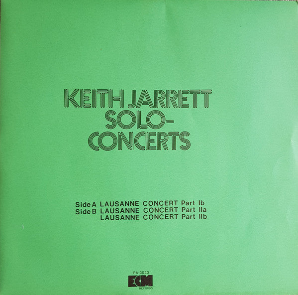 Keith Jarrett - Solo Concerts: Bremen / Lausanne (3xVinyl, Box Set, LP, Album, Promo) Very Good Plus (VG+) / Very Good Plus (VG+)