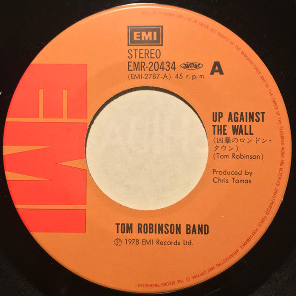 Tom Robinson Band - Up Against The Wall = 凶暴のロンドン・タウン (Vinyl, 7", 45 RPM, Single) Very Good Plus (VG+) / Very Good Plus (VG+)