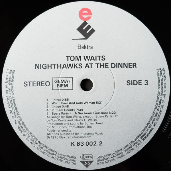 Tom Waits - Nighthawks At The Diner (2xVinyl, LP, Album, Reissue) Very Good Plus (VG+) / Very Good Plus (VG+)