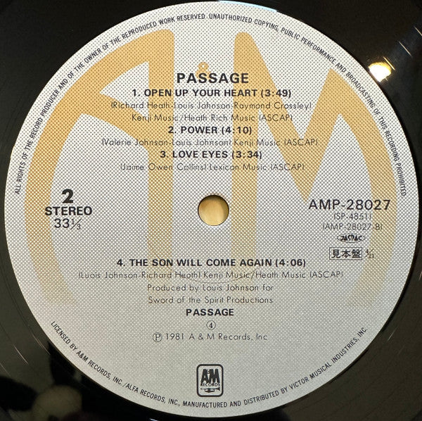 Passage (3) - Passage (Vinyl, LP, Album, Promo) Good Plus (G+) / Good Plus (G+)