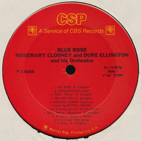 Rosemary Clooney - Blue Rose (Vinyl, LP, Album, Reissue) Very Good Plus (VG+) / Very Good (VG)