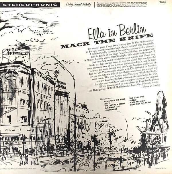 Ella Fitzgerald - Mack The Knife - Ella In Berlin (Vinyl, LP, Album...