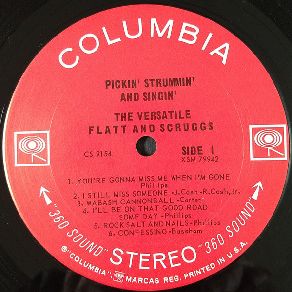 Flatt & Scruggs - The Versatile Flatt & Scruggs: Pickin', Strummin' And Singin' (Vinyl, LP, Album, Stereo) Very Good Plus (VG+) / Very Good (VG)