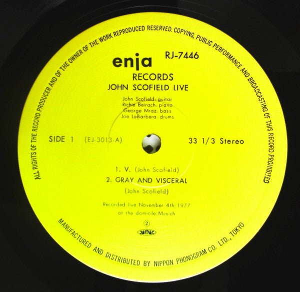 John Scofield - Live (Vinyl, LP, Album) Very Good (VG) / Very Good (VG)
