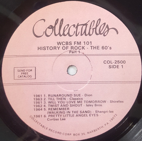 Various - WCBS FM101 History Of Rock - The 60's (2xVinyl, LP, Compilation) Very Good Plus (VG+) / Very Good Plus (VG+)