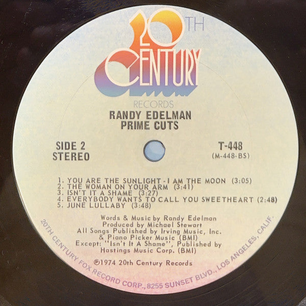 Randy Edelman - Prime Cuts (Vinyl, LP, Album, Stereo) Very Good Plus (VG+) / Good Plus (G+)