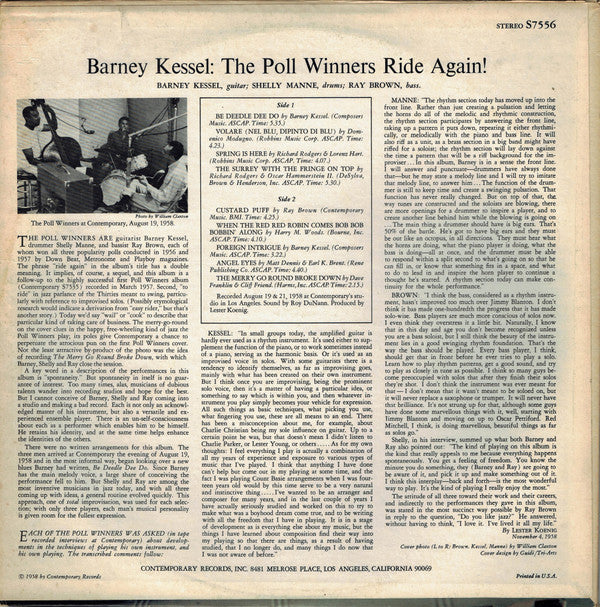 The Poll Winners - Ride Again! (Vinyl, LP, Album, Reissue, Stereo) Very Good (VG) / Very Good (VG)