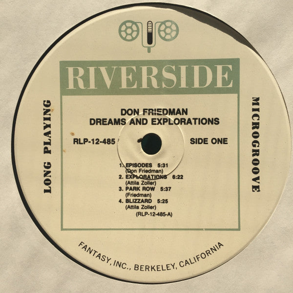 Don Friedman Quartet - Dreams And Explorations (Vinyl, LP, Album, Reissue, Mono) Very Good (VG) / Very Good (VG)