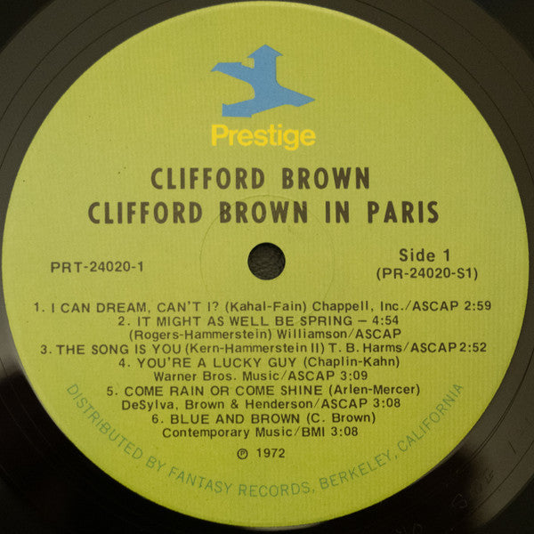 Clifford Brown - Clifford Brown In Paris (2xVinyl, LP, Compilation, Mono) Very Good Plus (VG+) / Good Plus (G+)