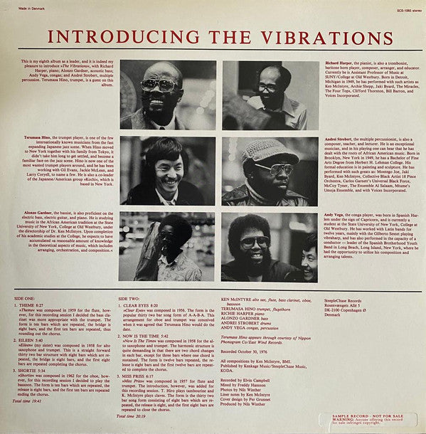 Ken McIntyre Sextet - Introducing The Vibrations (Vinyl, LP, Album, Reissue, Repress) Very Good (VG) / Very Good (VG)