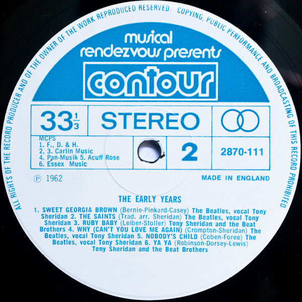 The Beatles - The Early Years (Vinyl, LP, Compilation) Good Plus (G+) / Good Plus (G+)