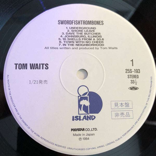 Tom Waits - Swordfishtrombones (Vinyl, LP, Album, Promo, Stereo) Very Good Plus (VG+) / Very Good Plus (VG+)
